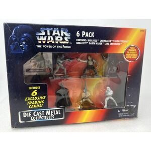 Star Wars Die Cast Metal Collectables - 6 Plus Cards - Solo‎ Boba Vader Luke